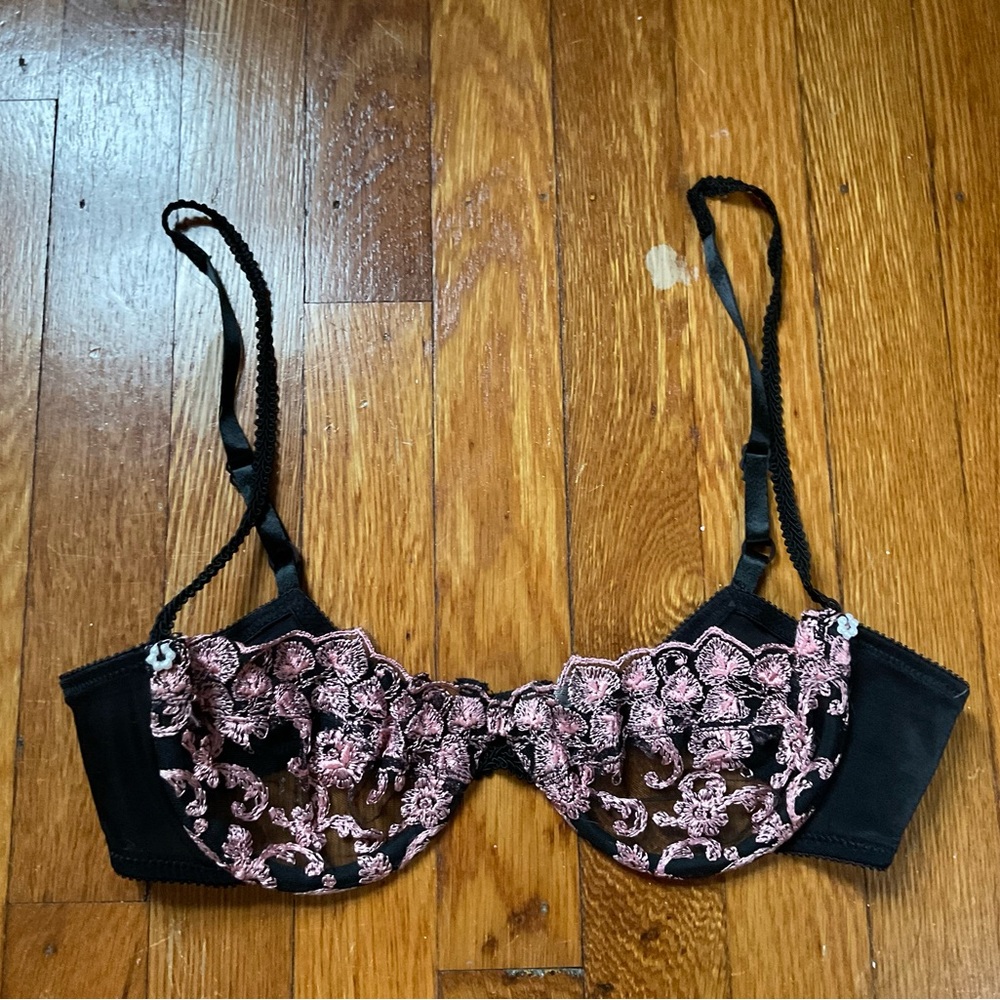 Vintage 90s Christian Dior Intimates lace balconette bra